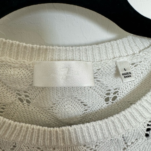 7 For all Mankind Short Sleeve Crochet Sweater - Picture 4 of 4